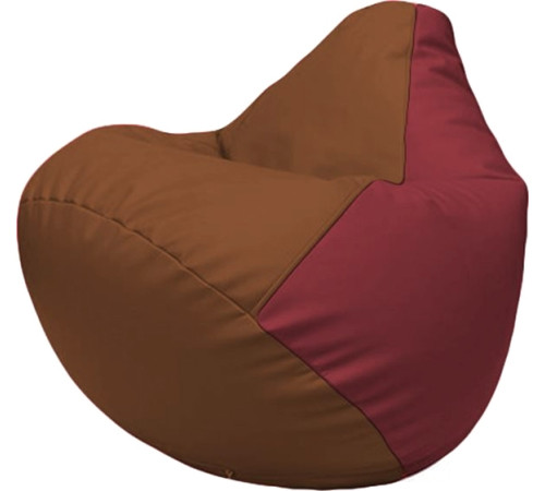 Кресло-мешок Flagman Груша Макси Г2.3-0721 коричневый/бордовый