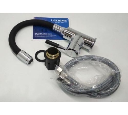 Смеситель Ledeme L1399-2 хром/черный