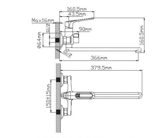 Смеситель Wisent WP22153