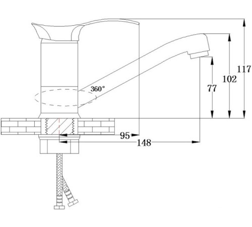 Смеситель РМС SL86-004FBS-15