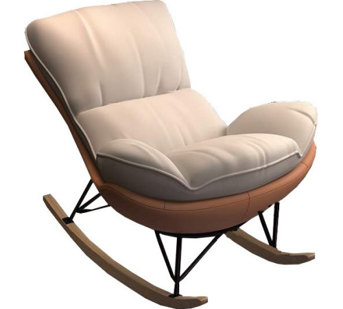 Кресло-качалка Mio Tesoro Монга оранжевый/белый