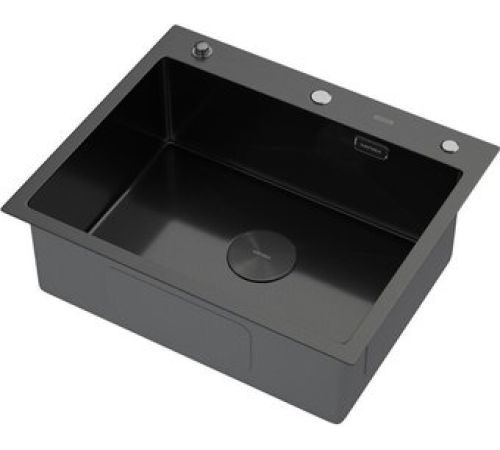 Кухонная мойка ARFEKA Eco AR 600*500 POP-UP BLACK PVD NANO DECOR MILLET GRAINS