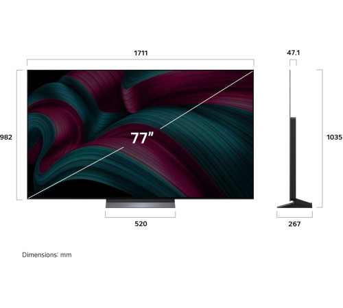 OLED телевизор LG OLED evo AI C5 OLED77C5RLA