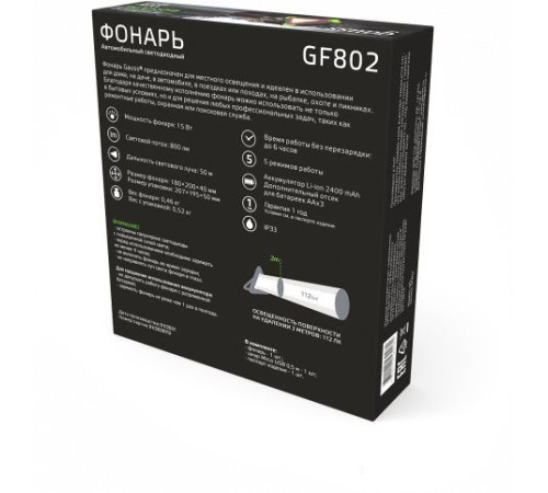 Фонарь Gauss GFL802