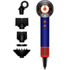 Фен Dyson HD16 Supersonic Nural Straight+Wavy с переходником на евровилку, синие румяна/топаз