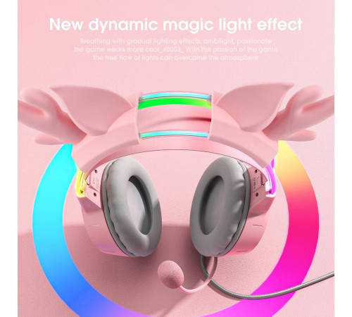 Наушники Onikuma X15 Pro Deer Ears розовый