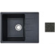 Кухонная мойка БелЭворс Mila L + смеситель W74004-2 + дозатор L405F черный
