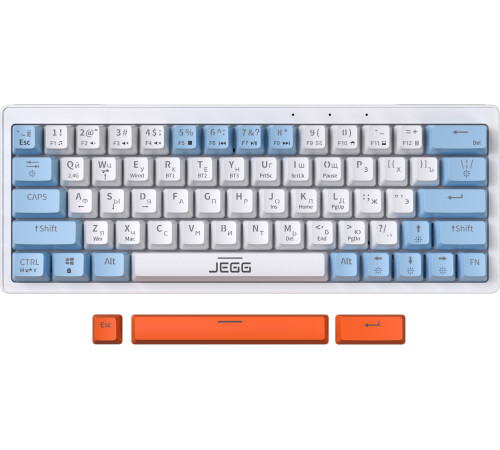 Клавиатура JEGG ZA63 Pro White Blue Orange TNT Yellow