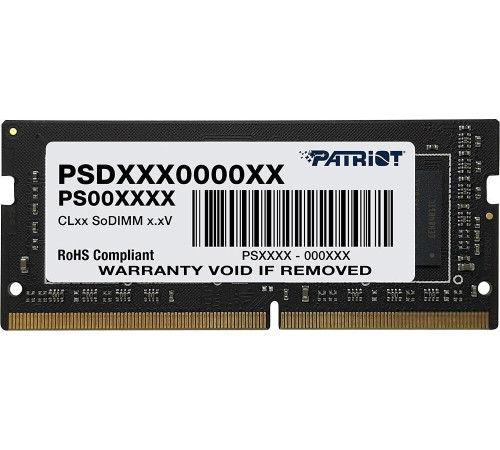 Оперативная память Patriot Signature Line 16GB DDR4 SODIMM PC4-25600 PSD416G32002S