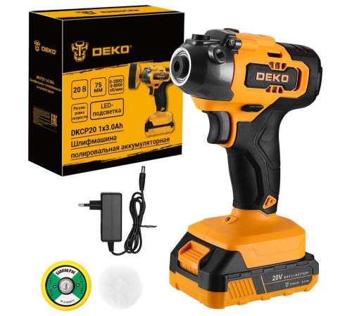 Полировальная машина Deko DKCP20 086-1007 с 1-им АКБ