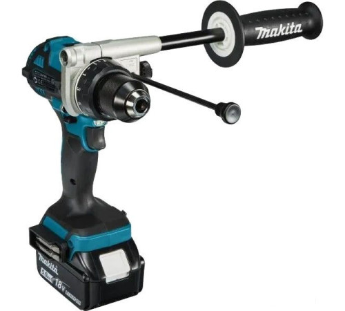 Ударная дрель-шуруповерт Makita DHP486RTJ с 2-мя АКБ 5 Ач, кейс