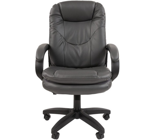 Офисное кресло CHAIRMAN 668LT N черный пластик/экопремиум серый
