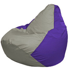 Кресло-мешок Flagman Груша Мини L Г0.1-352 серый/фиолетовый