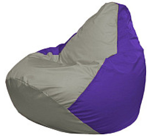 Кресло-мешок Flagman Груша Мини L Г0.1-352 серый/фиолетовый