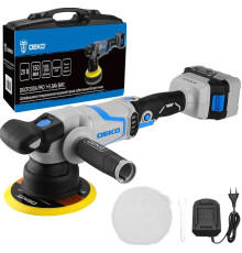 Полировальная машина Deko DKCP20DA Pro 085-1066 с 1-им АКБ, кейс