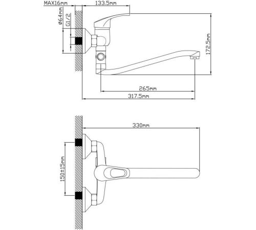 Смеситель AV Engineering AVURS7-A120-221