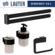 Набор аксессуаров для ванной Lauter 21TS3019 + 21TS3021 + 21TS3015 + 21TS3004 Matt Black, 4 предмета