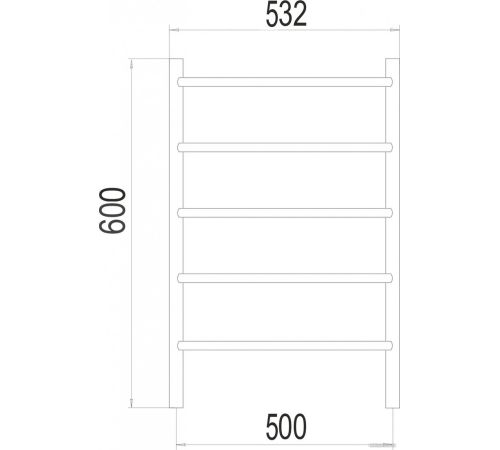 Полотенцесушитель Granula Виста 50x60 D32 кнопка