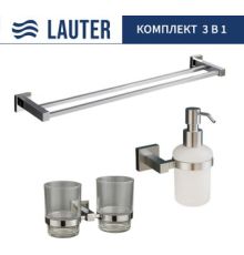 Набор аксессуаров для ванной Lauter 21SH6081 + 21SH6171 + 21SH6021 Chrome, 3 предмета