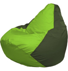 Кресло-мешок Flagman Груша Макси Г2.1-157 оливковый темный/салатовый