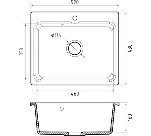 Кухонная мойка GranFest SMART 520 песочный