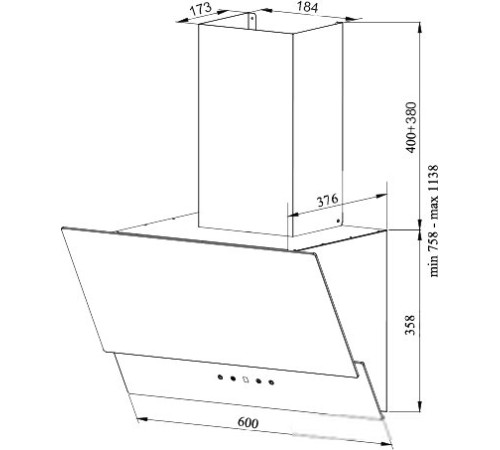 Кухонная вытяжка Grand Gloucester 60 черный