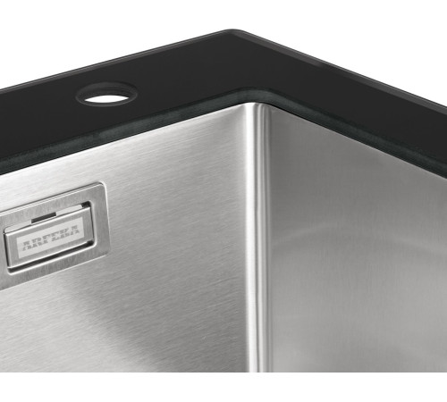 Кухонная мойка ARFEKA ECO AR 500*500 GS BLACK GLASS + SATIN