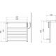 Полотенцесушитель Maxonor Pure Life PL-TRE03-55-5-3 с полкой серый, подключение справа