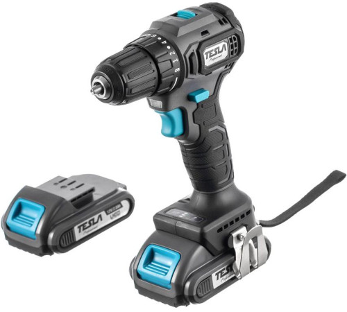 Дрель-шуруповерт Tesla TCD12BL 834528 с 2-мя АКБ, кейс