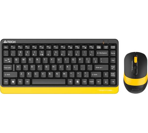 Офисный набор A4Tech Fstyler FG1110 черный/желтый