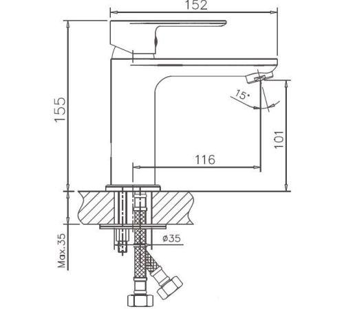 Смеситель Haiba HB10505 хром
