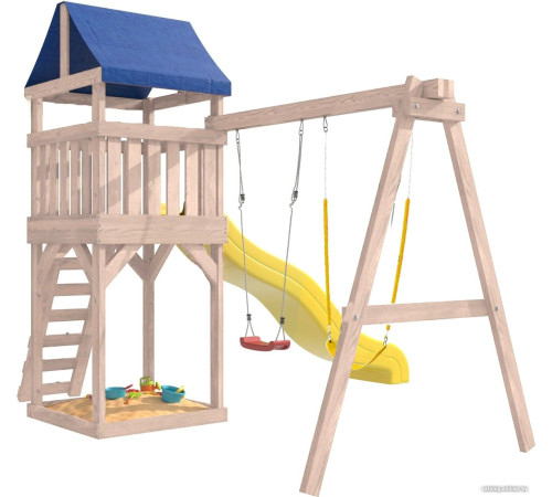 Игровой комплекс National Tree Company С гибкими качелями IgroWoods ДКНП-11 не окрашен