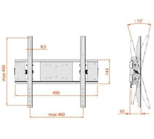 Кронштейн для телевизора Electric Light КБ-01-54 белый
