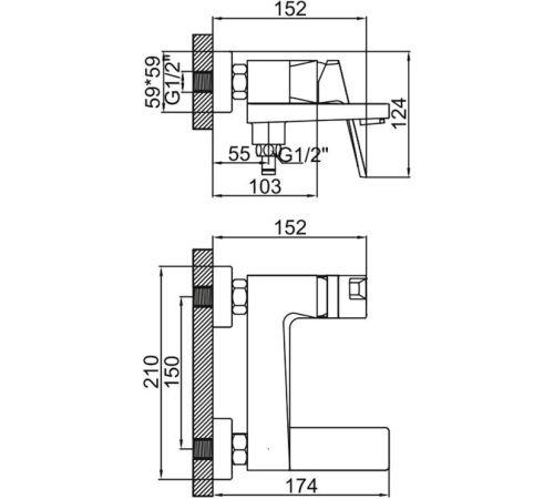 Смеситель Ledeme L3192G