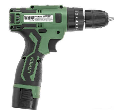 Ударная дрель-шуруповерт Hammer ACD16CH с 2-мя АКБ, кейс