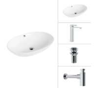 Умывальник Lauter 21709 + Cascade 21СК0655C + сифон 21635CH + дон.клапан 21190CH хром