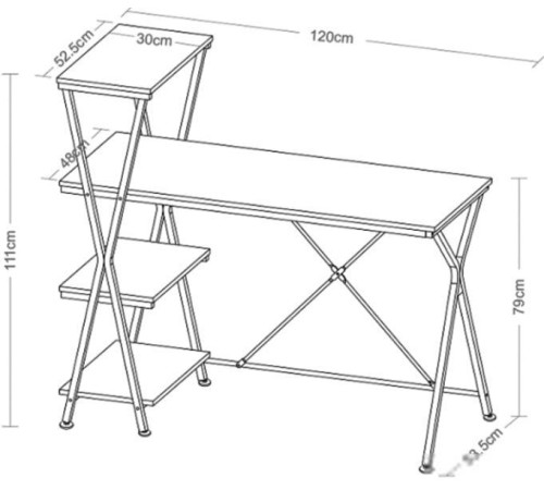 Стол Brabix Loft CD-004 дуб натуральный