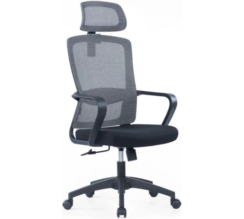 Офисное кресло SitZone U-060A сетка/ткань, черный, крестовина пластик