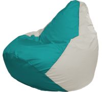Кресло-мешок Flagman Груша Г2.1-315 бирюза/белый