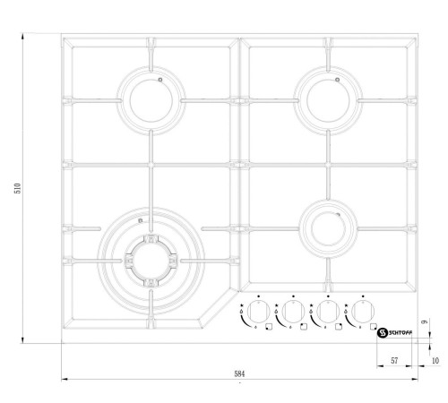 Варочная панель Schtoff H6034C30IS Black