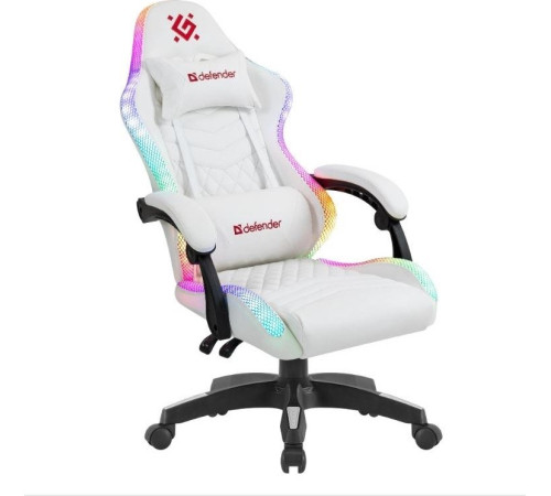 Игровое геймерское кресло Defender Core белый