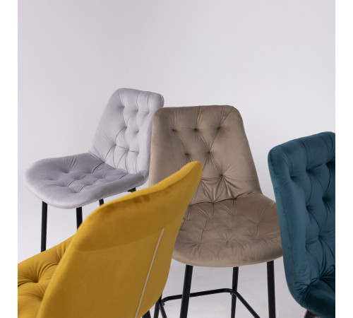 Стул Алвест AV 435 темно-бирюзовый бархат H-56/черный