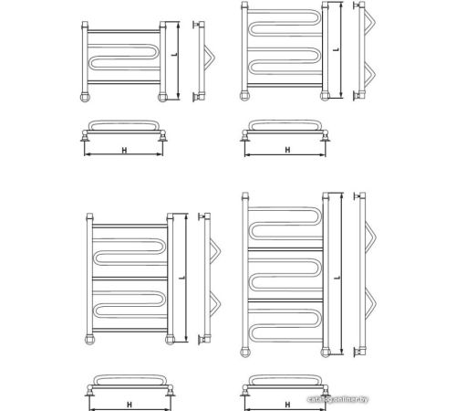 Полотенцесушитель Luxon FW 80x50