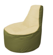 Кресло-мешок Flagman Трон Т1.1-2010 бежевый/оливковый