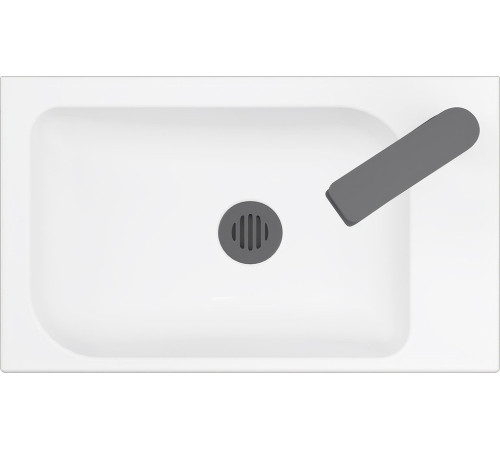 Умывальник Belux Темпо-2 HR0900 L черный, с каркасом, сифоном, донным клапаном