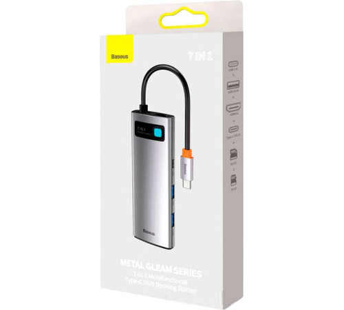USB-хаб  Baseus Metal Gleam Series 7-in-1 Multifunctional Type-C WKWG020113