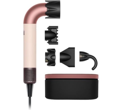 Фен Dyson HD17 Supersonic r Straight+Wavy с переходником на евровилку, керамический розовый/розовое золото