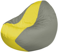 Кресло-мешок Flagman Classic К2.1-95 серый/желтый