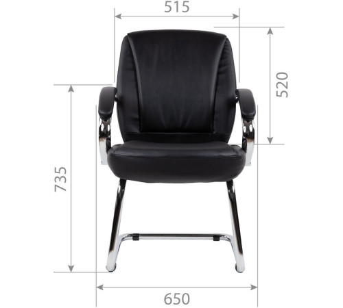 Офисный стул CHAIRMAN 794V экокожа черный