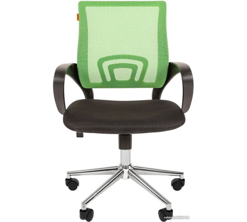 Офисное кресло CHAIRMAN 696 хром новый подлокотник TW светло-зеленый